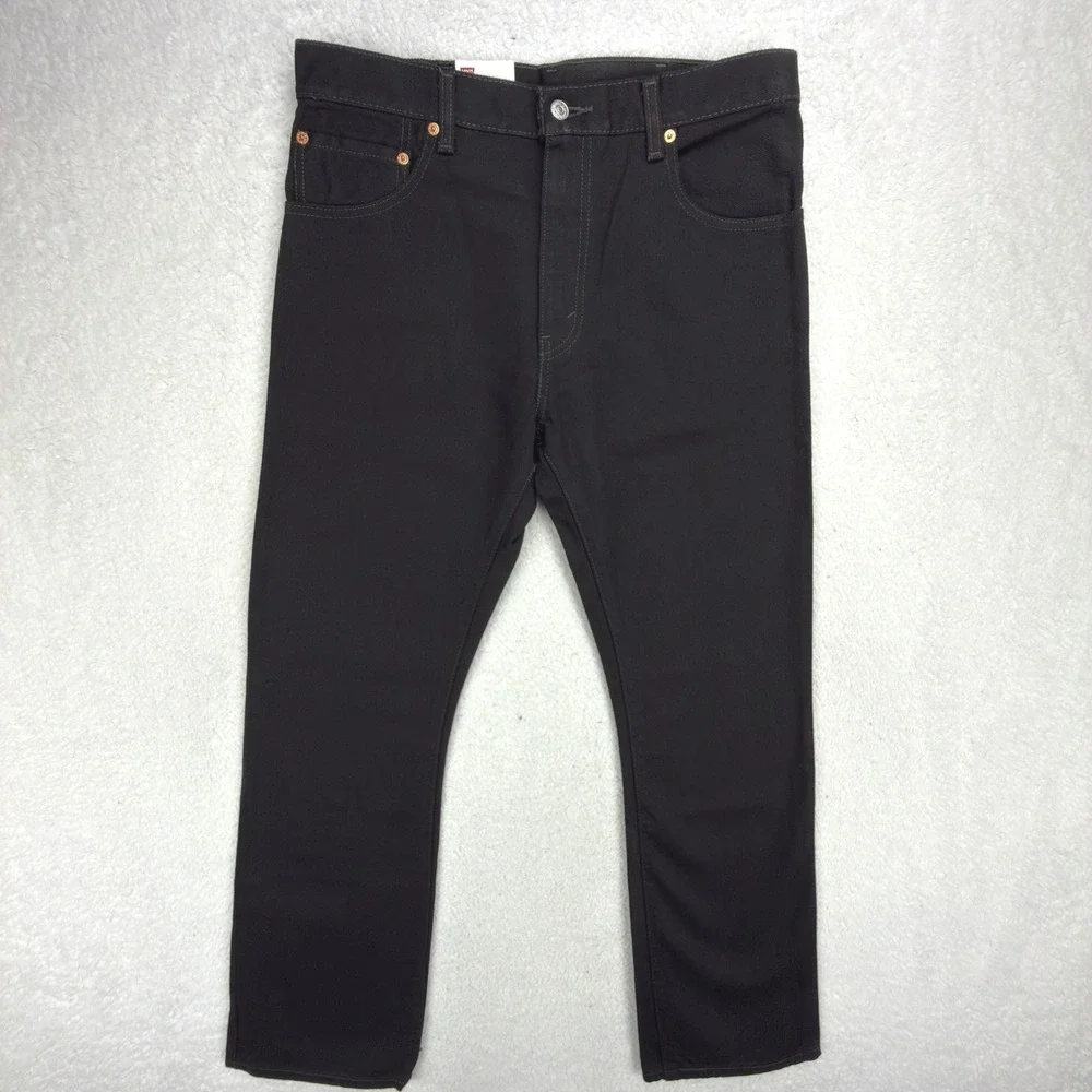 Levis 517 Bootcut Jeans Mens 33x32 Black‎ Denim NWT Slim Fit